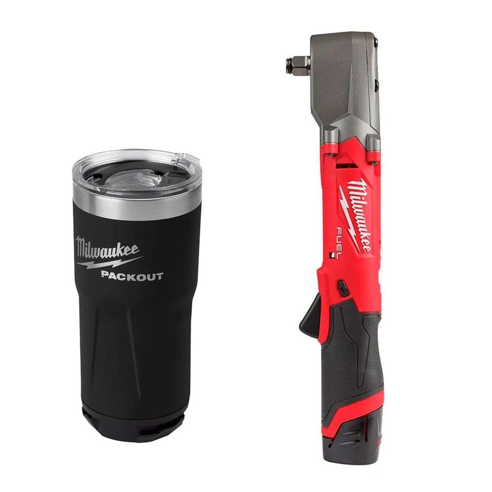 Chave de Impacto Angular Encaixe 1/2” 12V Fuel 2565-20 + Copo Térmico 590ml 48-22-8392B Milwaukee
