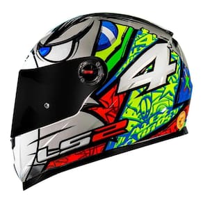 Capacete LS2 FF358 Classic Alex Barros Prata Mais Viseira Fumê