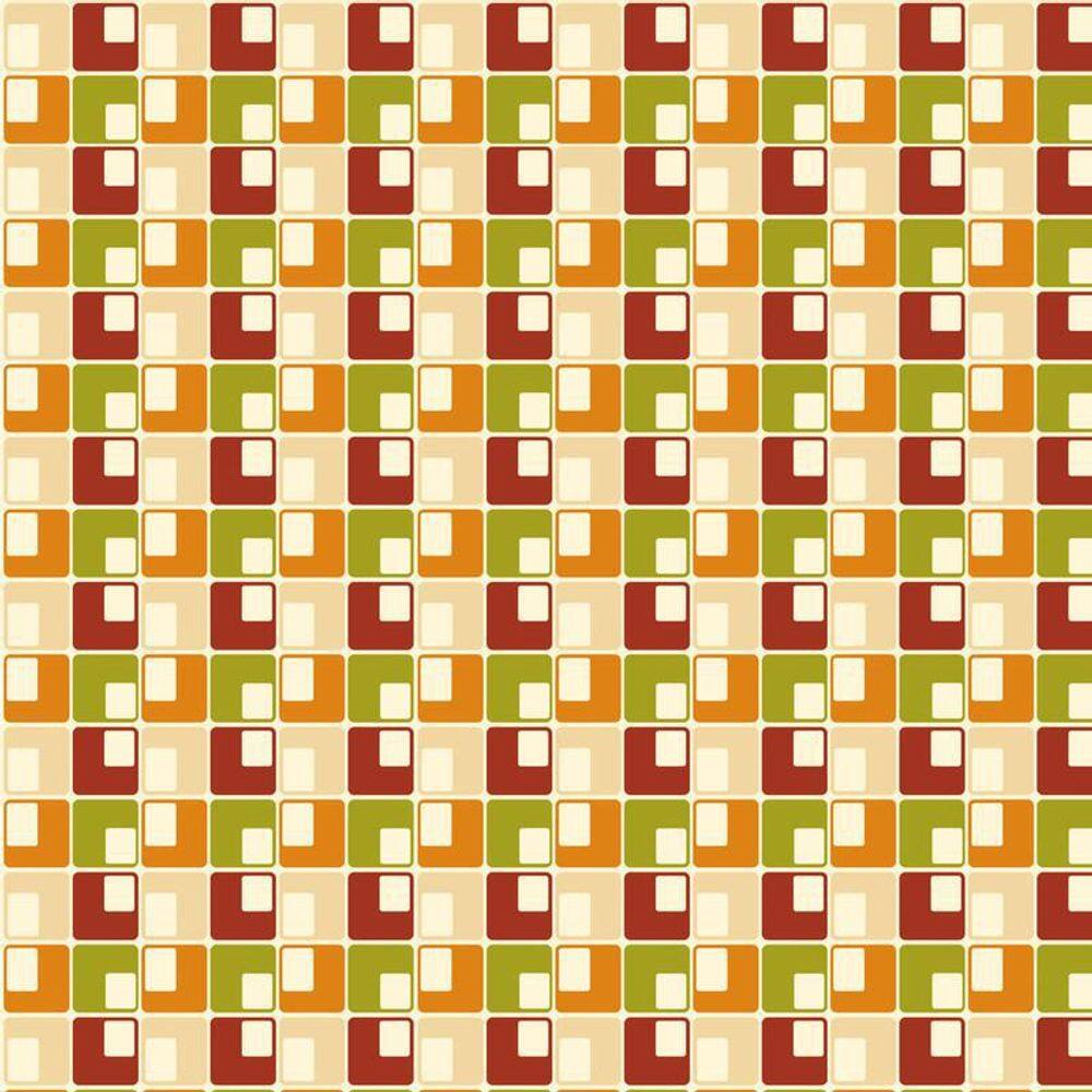 Papel De Parede Quadrados Coloridos Autocolante Sala Quarto