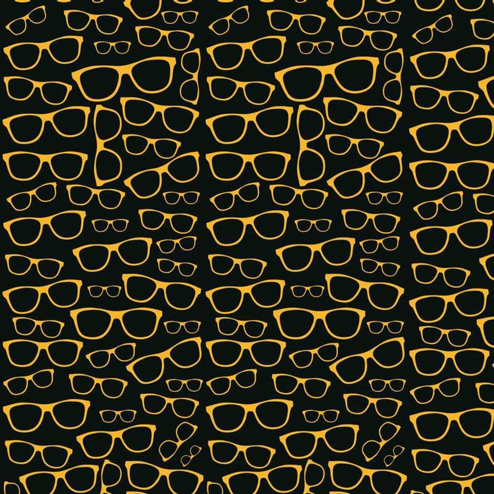 Papel De Parede Adesivo Preto E Desenhos De Laranja Preto
