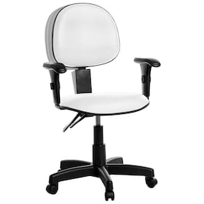 Cadeira Ergonômica Executiva Com Braço Branco RV