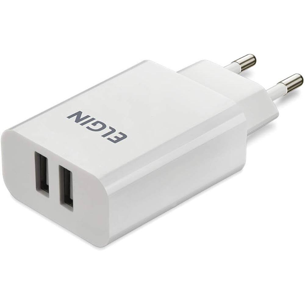 Carregador 2 Saidas Usb P/Tomada Bivolt 5V 2.1A 46Rct2usb000 Elgin