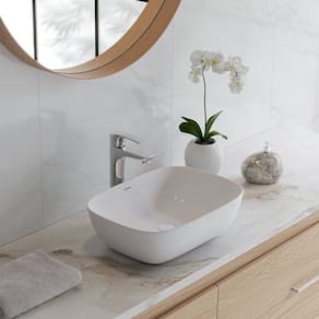 Cuba de Apoio para Banheiro/lavabo Cerâmica Quadrada 46 Cm Branco