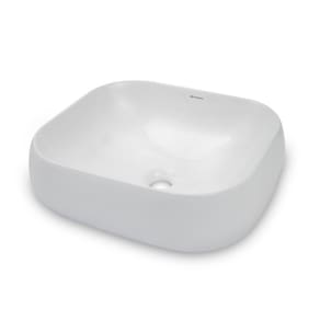 Cuba de Apoio para Banheiro/lavabo Cerâmica Quadrada 46 Cm Branco
