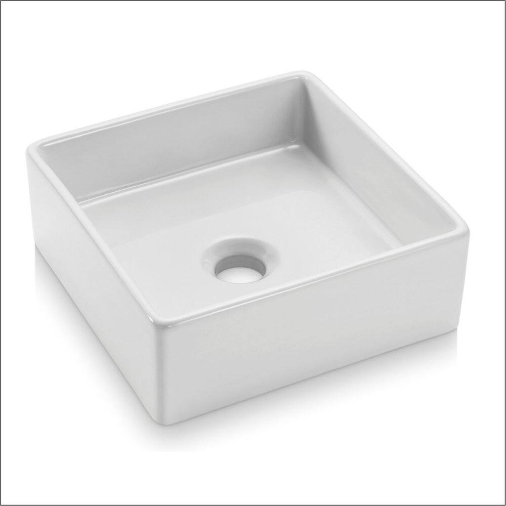 Cuba para Lavatório Quadrada 30cm Icasa Branco