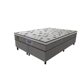 Cama Box Queen Espuma D33 Pillow Euro One Face Gazin Flora 158x198x63cm Cinza