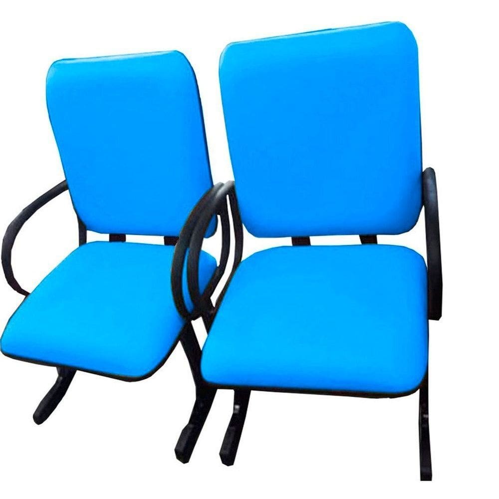 Kit 2 Cadeiras para Escritório Diretor Azul