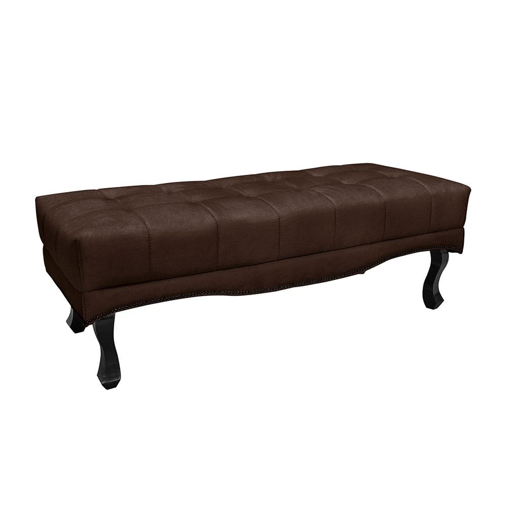 Calçadeira Baú Recamier Casal 140cm Alba Suede - Loja Sheep