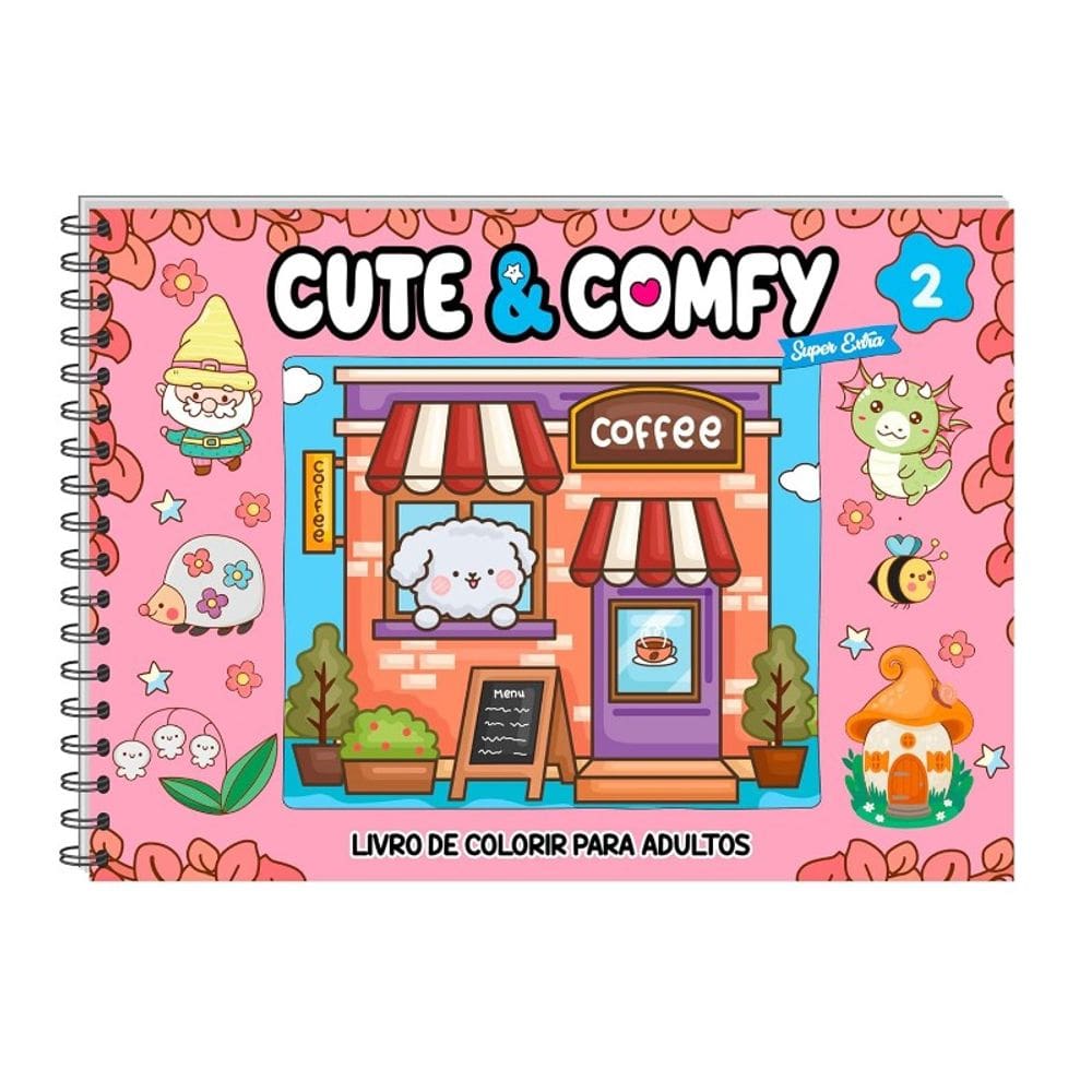 Cute & Comfy Super Extra Edicao 02 - Livro de Colorir Adulto