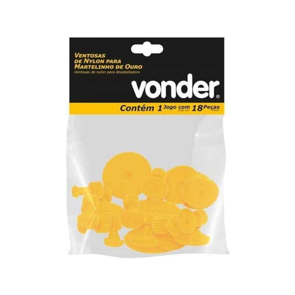 Ventosas De Nylon Para Martelinho De Ouro Com 18 Pcs Vonder