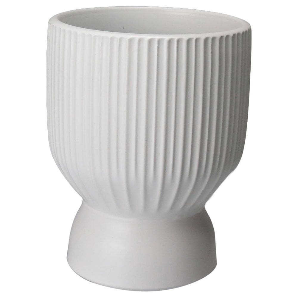CACHEPÔ REDONDO HOME&CO VASO DECORATIVO PLANTA CERÂMICA 18x14x14cm GELO