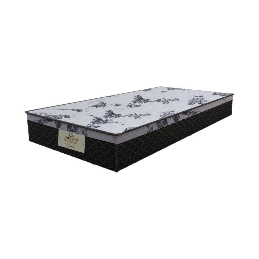 Colchão Solteiro Molas Ensacadas Espuma D20 Gazin Flora 88x188x22cm Preto/Branco