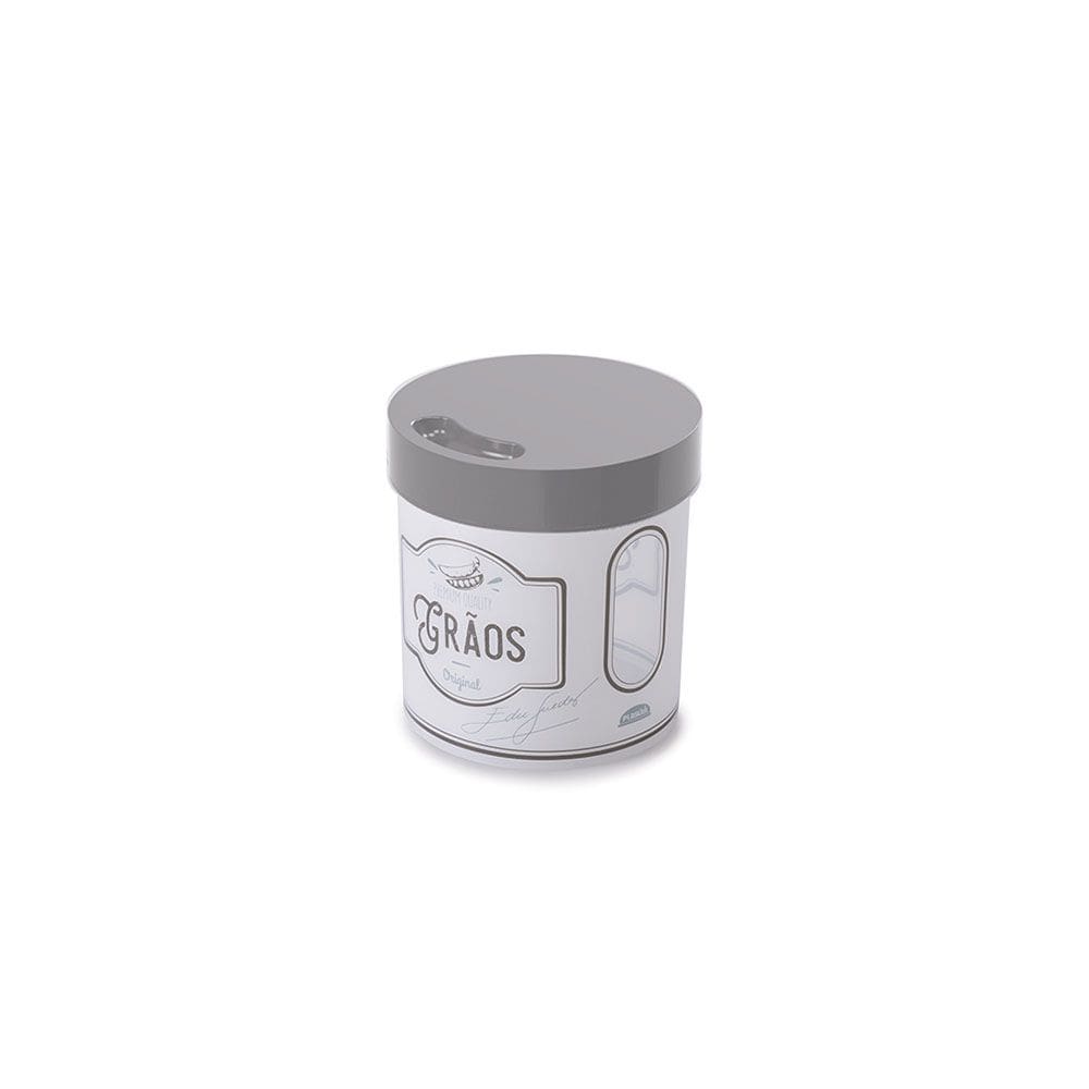 Porta Mantimentos Branco Pote Graos Edu Guedes 1,2L