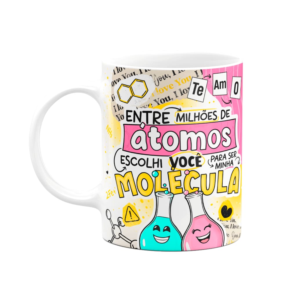 Caneca Namorados - Você é a minha molécula - M2 - 325ml