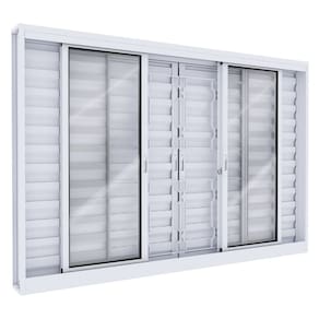 Janela de Aço com Grade Lucasa Facilita Branco