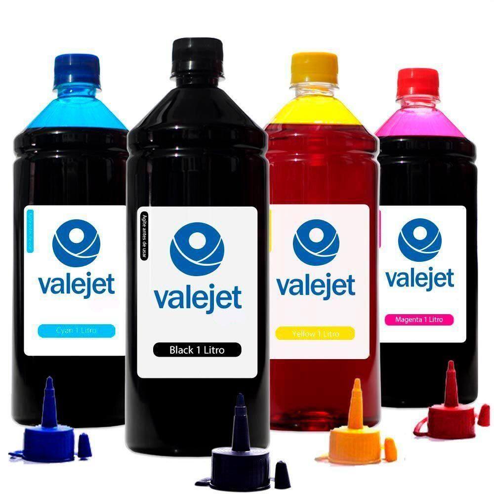Kit 4 Tintas L575 Para Epson Bulk Ink Cmyk 1 Litro Corante Valejet
