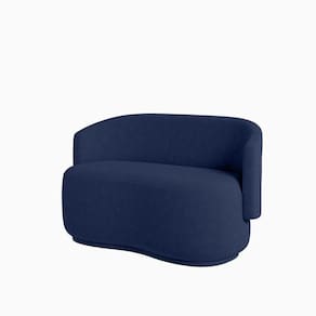 Namoradeira Beatriz Orgânica Boucle Lisa - 7 Decor Azul Marinho