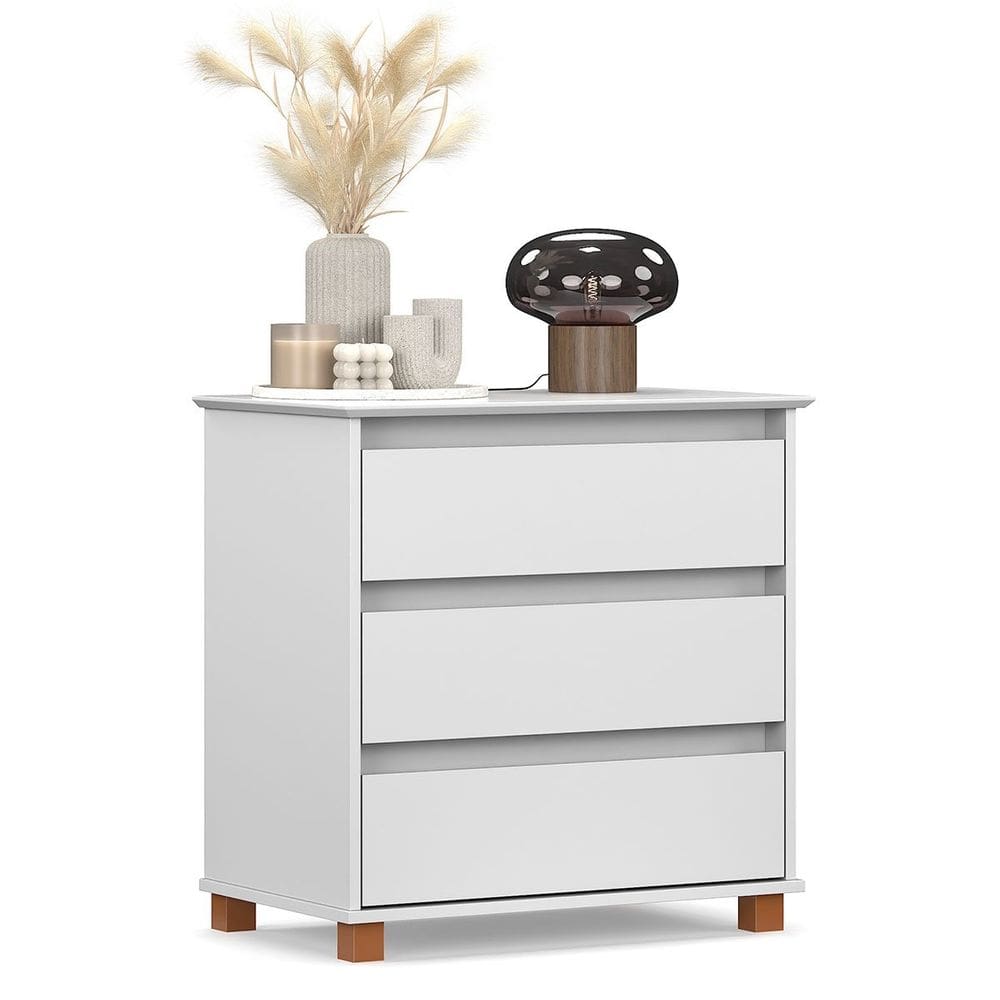 Mini Cômoda para Quarto 3 Gavetas Prisma