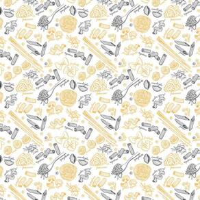 Papel Parede Macarrão Espaguete Autocolante Cozinha Lavável