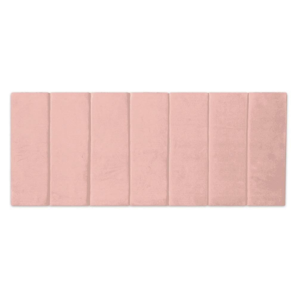Modulo Cabeceira Estofada Tiras 20X60Cm Queen King Rosa