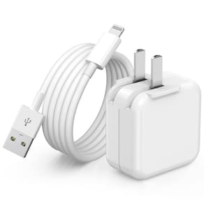 Carregador StinkLight Carregador USB de parede USB de 12 W com cabo de 6,6 pés