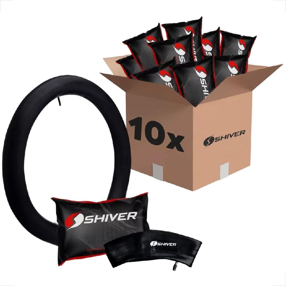 10 Unidades Kit Camara De Ar Shiver Bicicleta Infantil Aro 24 175 195Mm Revenda Bico Grosso