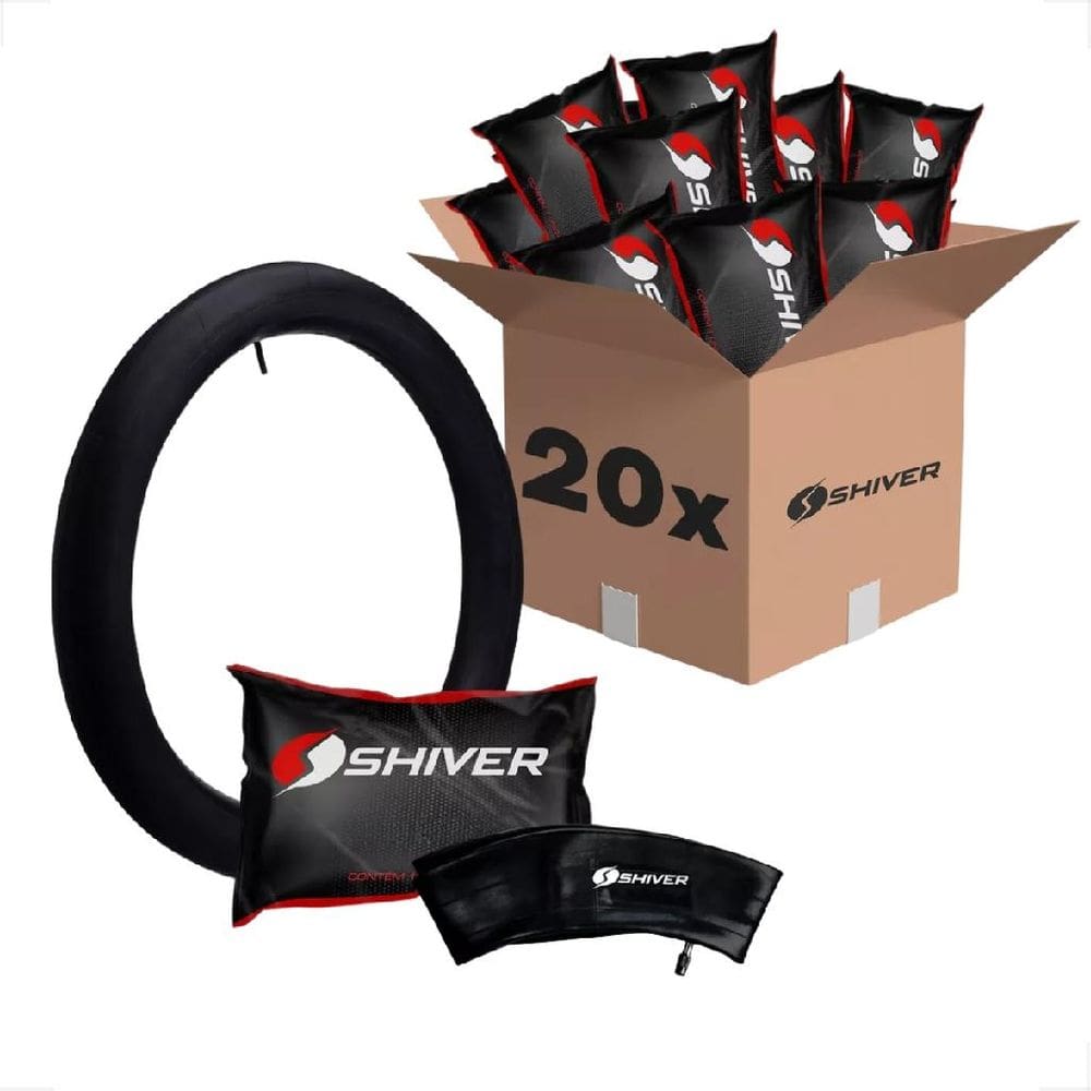 20 Unidades Kit Camara De Ar Shiver Bicicleta Infantil Aro 24 175 195Mm Revenda Bico Grosso