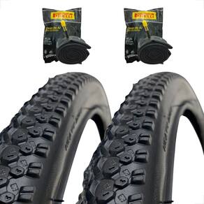 Par Pneu Bike Bicicleta Mtb Shiver Rocky Aro 26 x 1.95 Tipo Scorpion + Par camara de ar 26 Pirelli