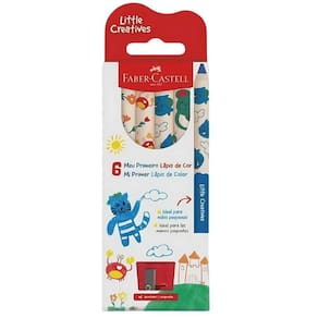 Meu Primeiro Lápis De Cor Little Creatives - 6 Cores - Faber Castell