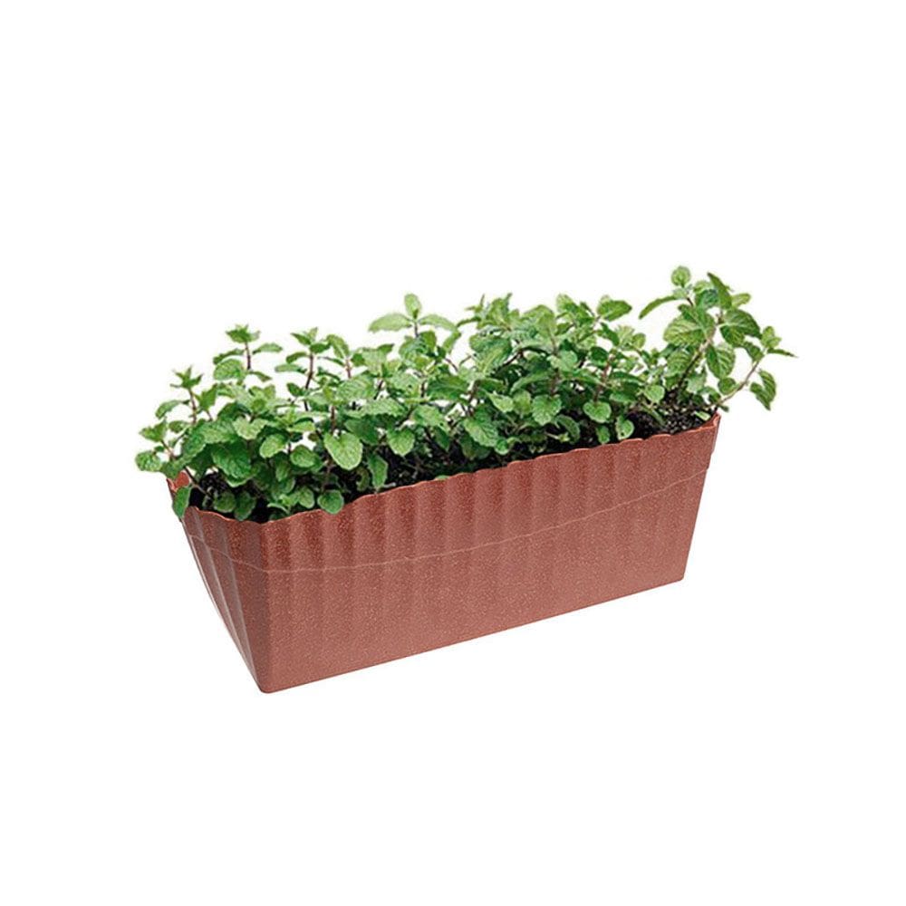 Vaso Floreira Cachepot Plissado Terracota Marrom Coral