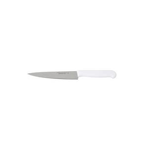 Faca de Cozinha Chef 6" Cortar Picar Fatiar Inox Cabo Branco