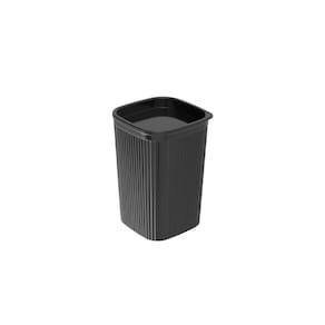 Porta Cotonete Algodao de Plastico Preto 1un