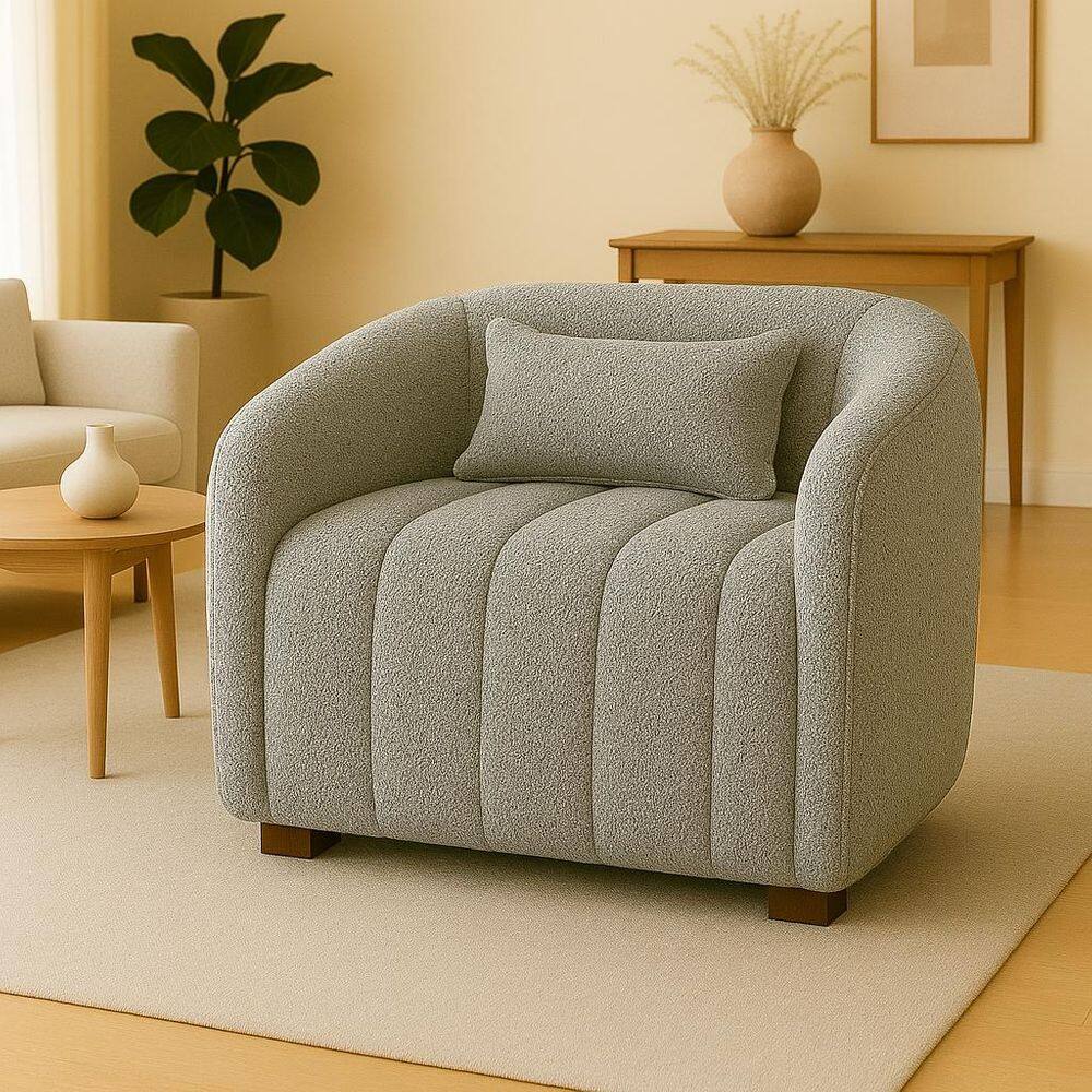 Poltrona Decorativa Lilian Boucle Prata - Londrilar
