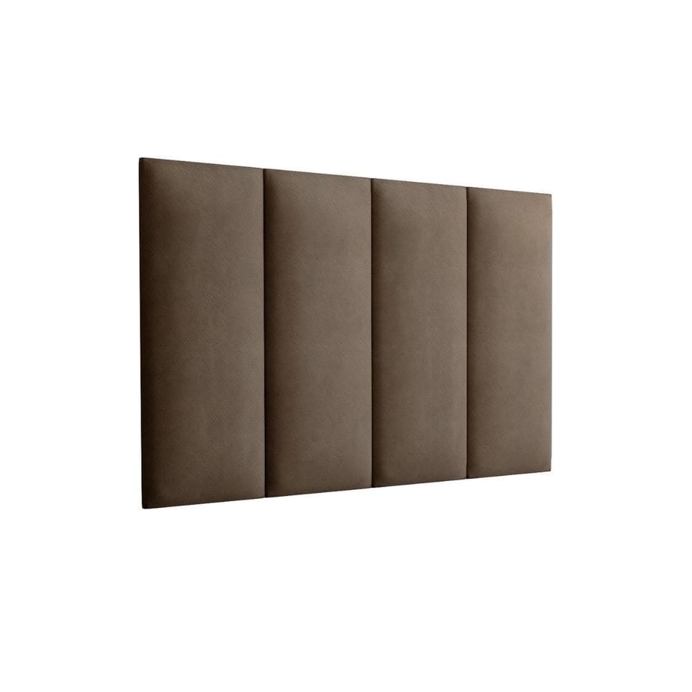 Painel Cama Box Valence 0,90 Tecido Suede Cor Marrom