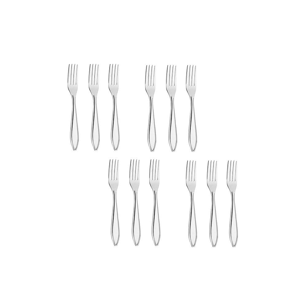 Garfo de Sobremesa Talheres Aço Inox Victoria 12un