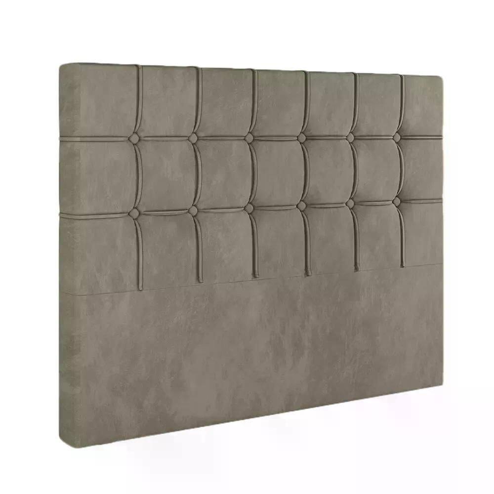 Cabeceira Casal Paris Veludo Cappuccino 140cm
