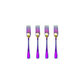 Garfo de Sobremesa Furta Cor Talher Metal Inox Jogo 4un