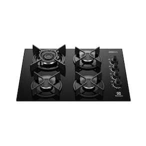 Cooktop 4 Bocas a Gás Electrolux Mesa Vidro Experience Tripla Chama e Grade de Ferro (KE4GC)