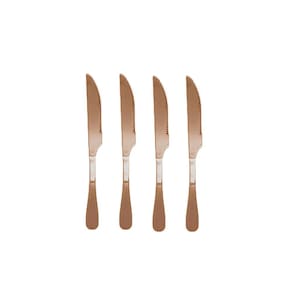 Faca de Mesa Cobre Churrasco Inox Serrilhada Carne 4un
