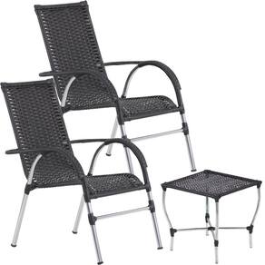 Cadeiras e Mesa de Centro para Varanda, Piscina, Jardim e Churrasco Trama