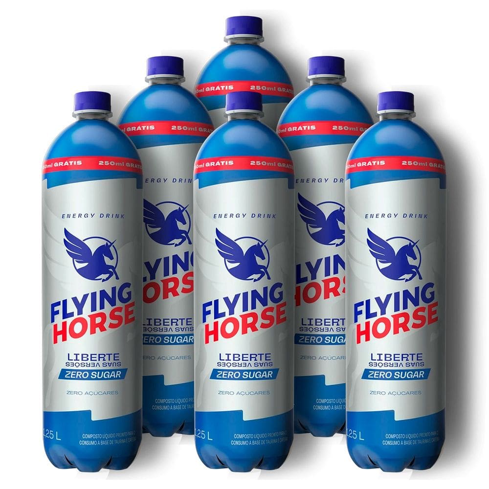 Energético Flying Horse Energy Drink Zero 1,25l 6 Unidades