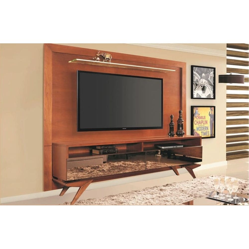Home para Sala de TV Moderno 2 metros - Pérola - Montanhês Móveis
