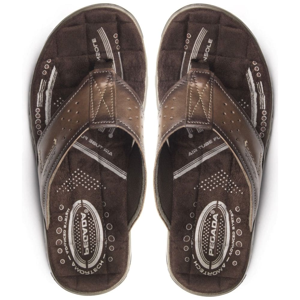 Chinelo Pegada 131663 Couro Pinhão