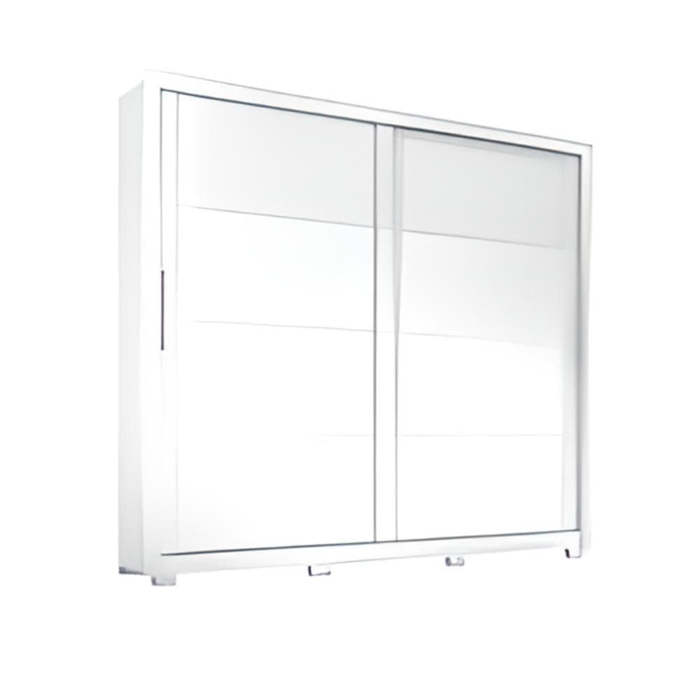 Guarda Roupas Casal 2 Portas De Correr 4 Gavetas Premier Zanzini Branco Branco