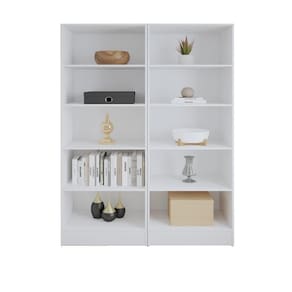 Estante Livreiro Multiuso Mirage 8 Prateleiras 1,77m Branco Viero Branco
