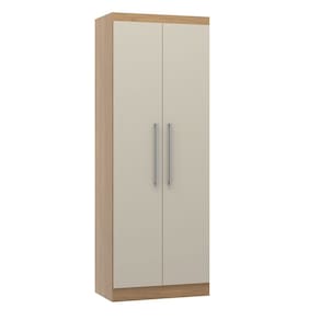 Guarda Roupa com 2 Portas 1 Cabideiro 80x218cm Carvalho