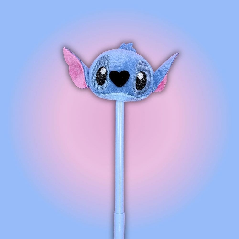 Caneta em Gel Azul Pelucia Stitch Ponta Fina 0.5mm Unidade | Fofo | Papelaria Kawaii | Disney