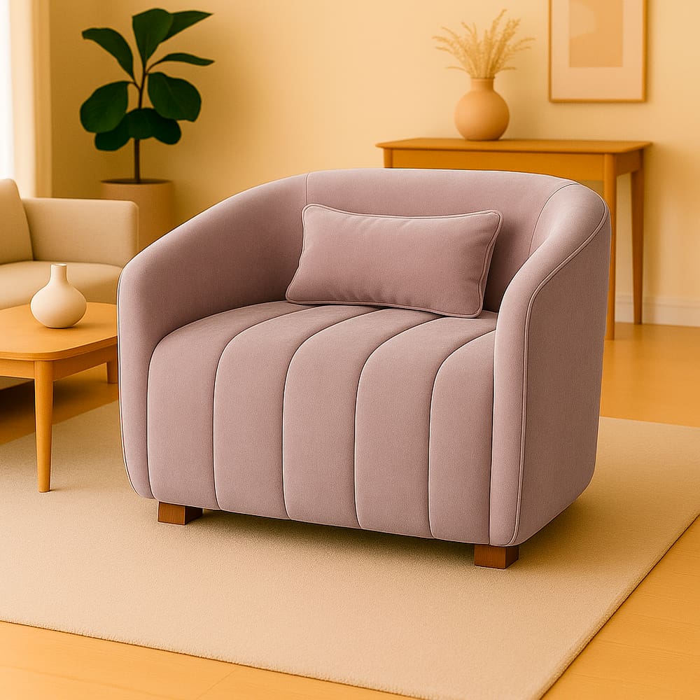 Poltrona Decorativa Lilian Veludo Rose - Londrilar