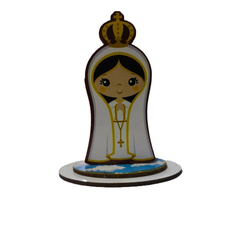 Adorno Pedestal de Nossa Senhora de Fátima Infantil 9cm
