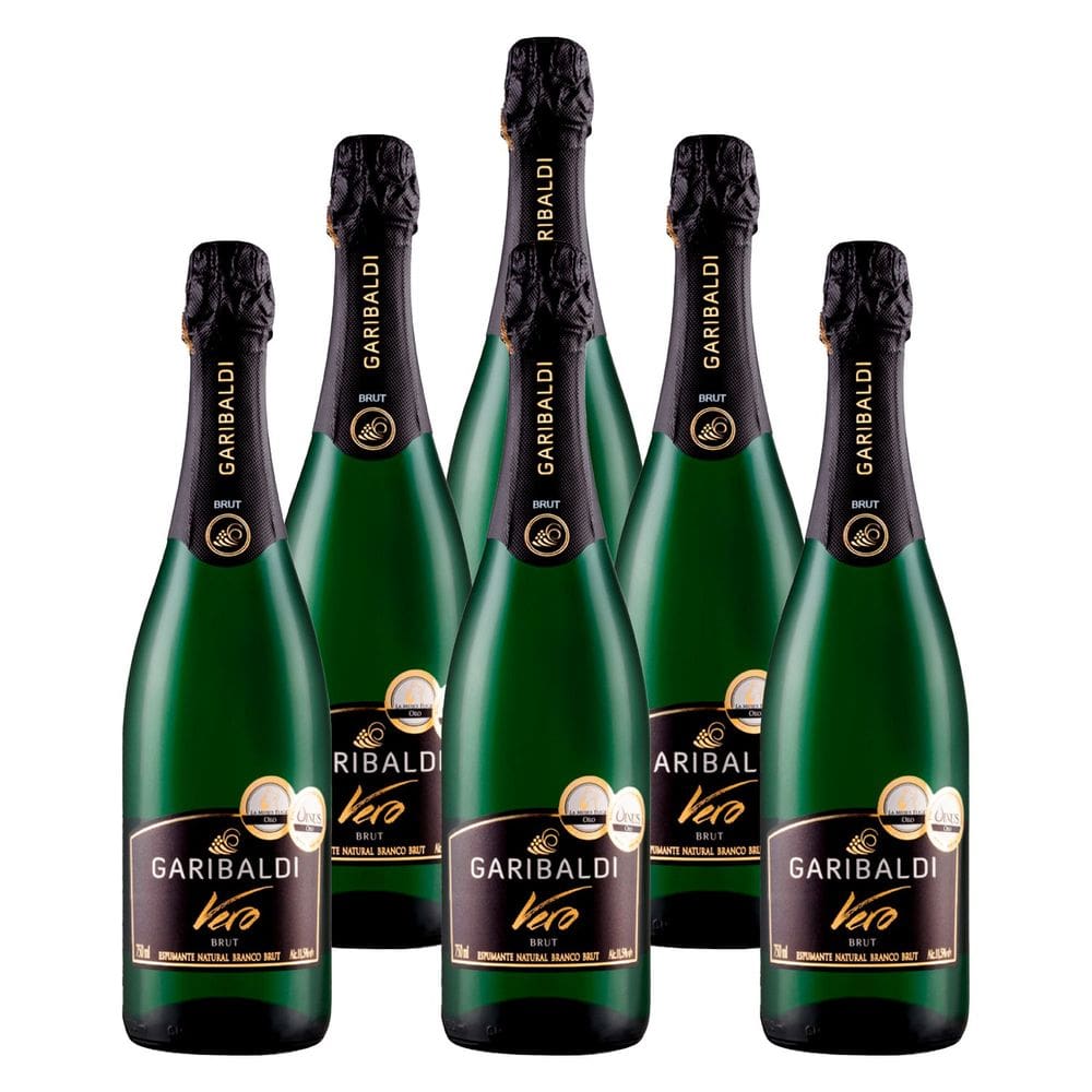 Espumante Garibaldi Vero Branco Brut 750ml 6 Unidades